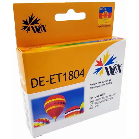 Tusz WOX-E1804YN Yellow do drukarek Epson (Zamiennik Epson T1804) [13m]